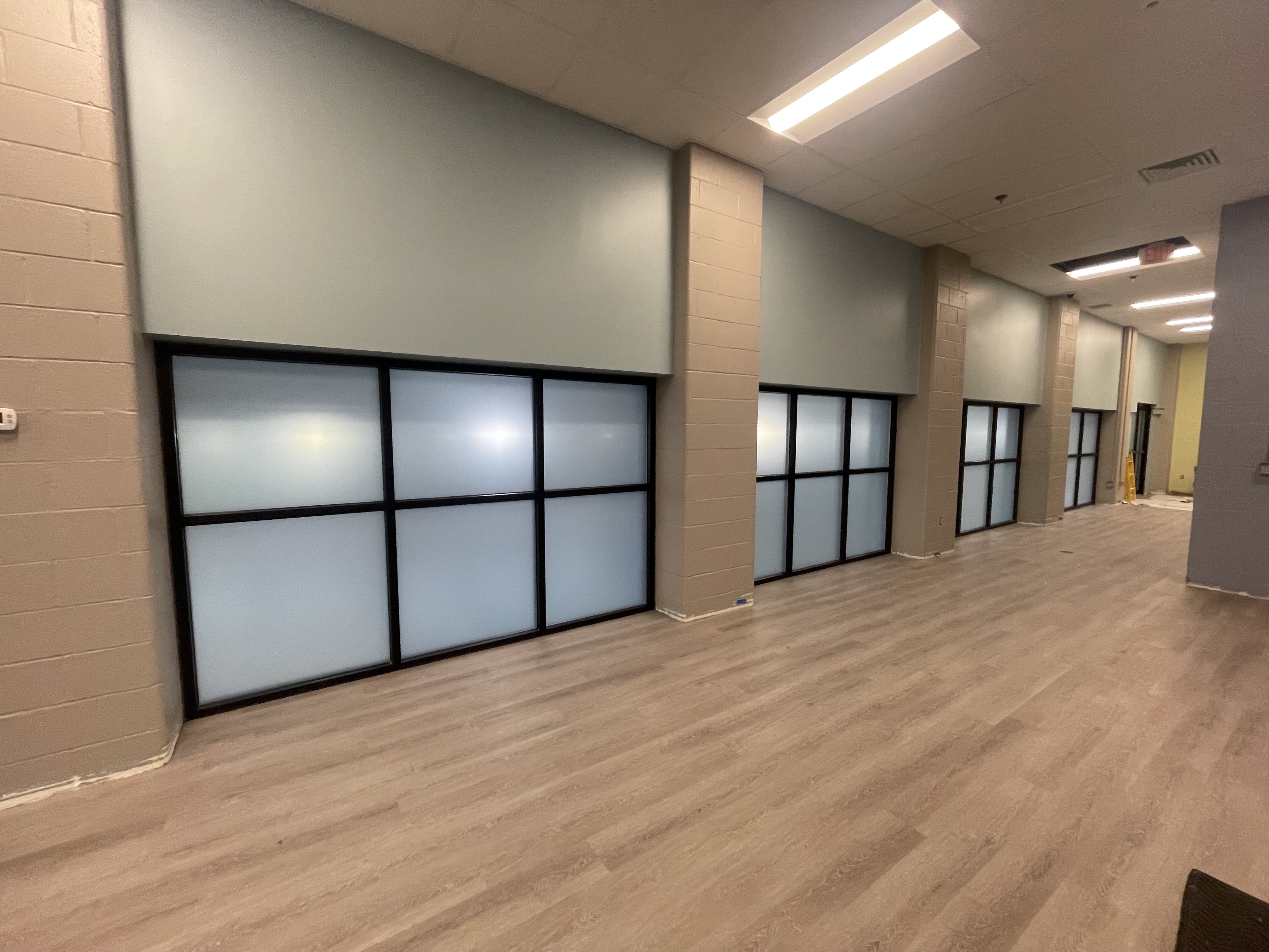 Commercial privacy film installation