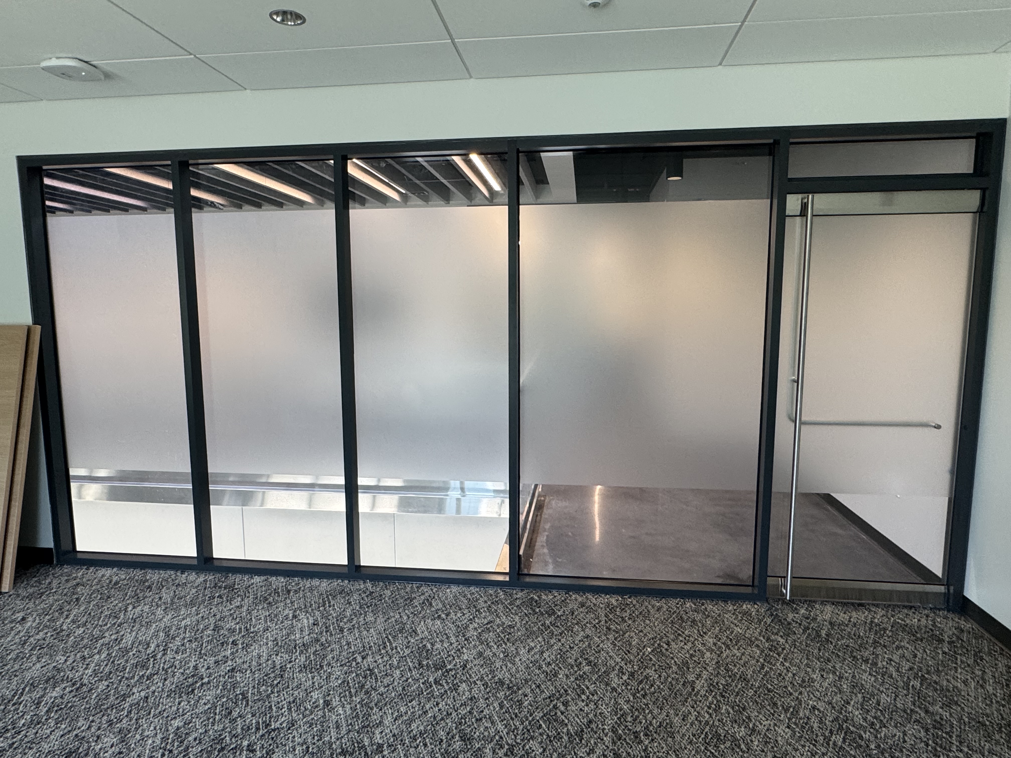 Office glass film installation